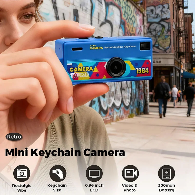 1080P HD Mini Thumb Digital Camera Recording Video Portable Camera Charmer Small Camcorder Support Memory Card Wearable Keychain