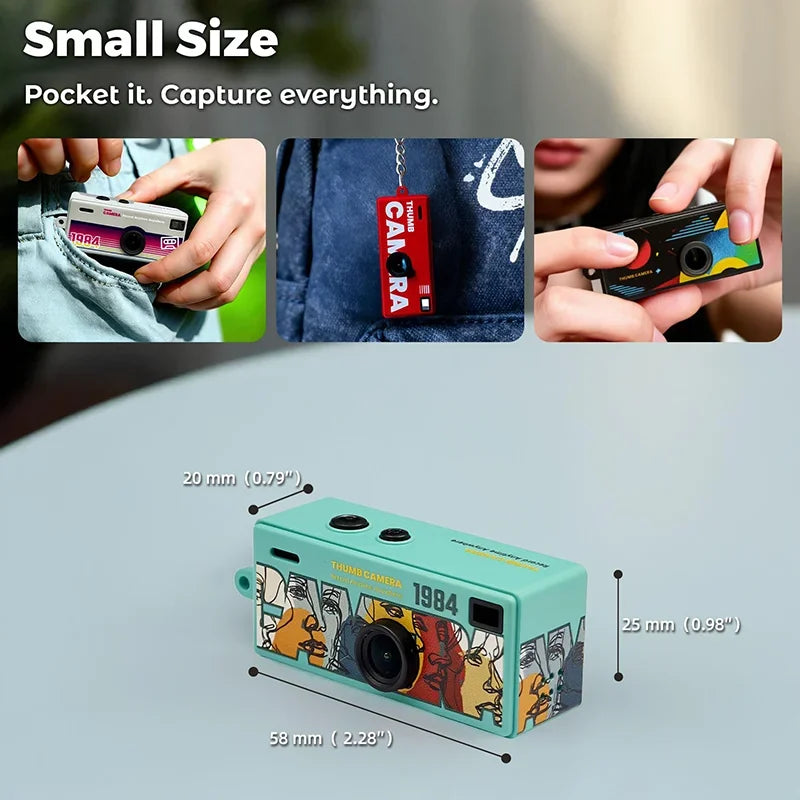 1080P HD Mini Thumb Digital Camera Recording Video Portable Camera Charmer Small Camcorder Support Memory Card Wearable Keychain